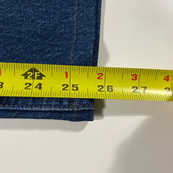 J.W.Anderson x Uniqlo Wide Leg Cropped Medium Wash Blue Jeans mens size 32x25.5 - Picture 8 of 9